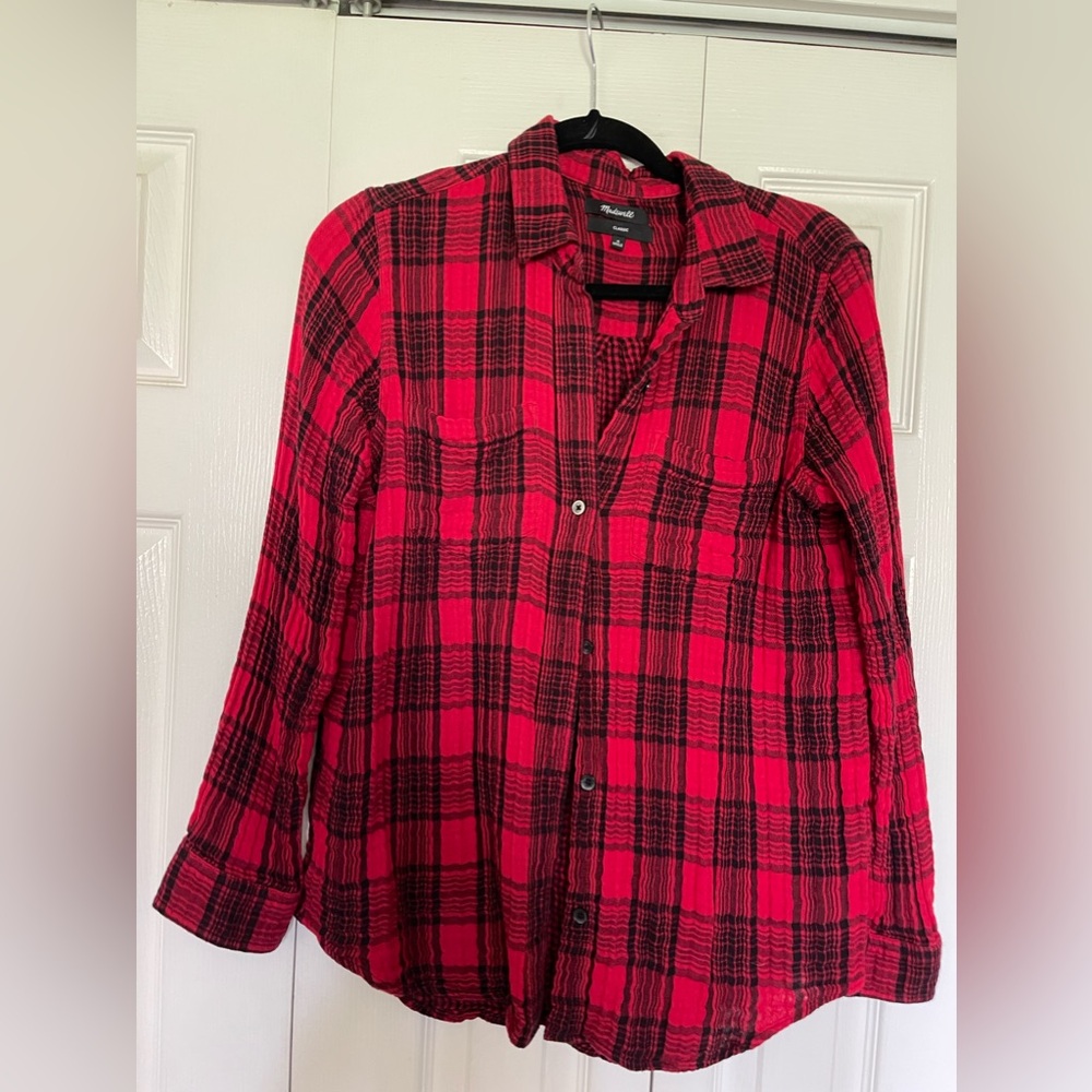 Madewell plaid button up
